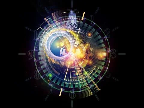 Unfolding of Clockwork Illustrazione stock