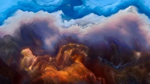 Unfolding of Cloudscape Ilustración de archivo