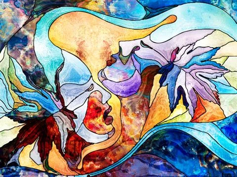 Unfolding of Color Division Illustrazione stock