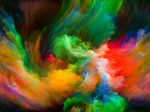 Unfolding of Color Motion Stock Illustration