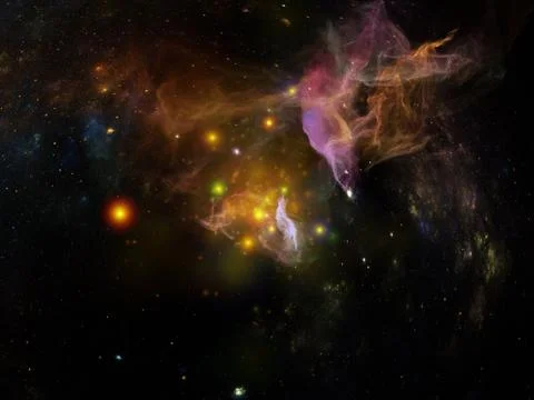 Unfolding of Cosmos Stock Illustration