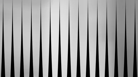 Unfolding curved metal elements with gap inbetween - top to bottom, + alpha (4K) Video stock 102338067