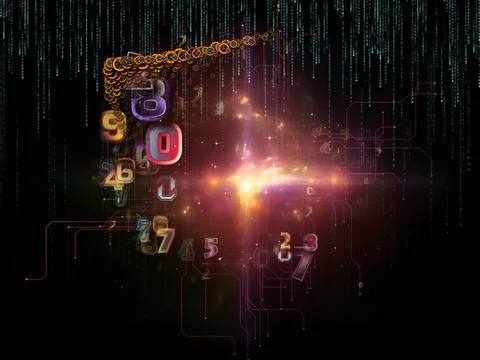 Unfolding of Data Set Stock Illustration