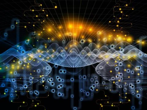 Unfolding of Data Transfers Stock Illustration