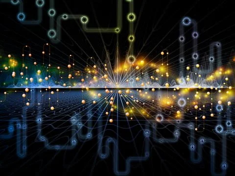 Unfolding of Data Transfers Stock Illustration