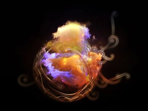 Unfolding of Design Nebulae Stock Illustration