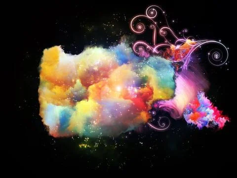 Unfolding of Design Nebulae Stock Illustration