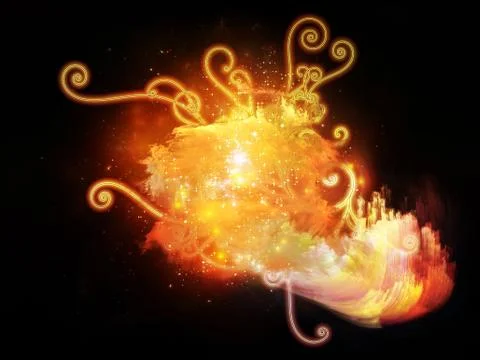 Unfolding of Design Nebulae Stock Illustration
