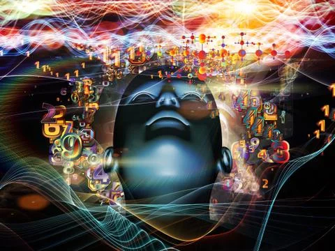 Unfolding of Digital Science Stock Illustration