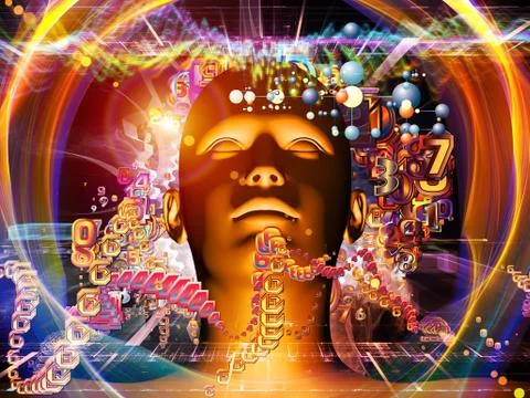 Unfolding of Digital Science Stock Illustration