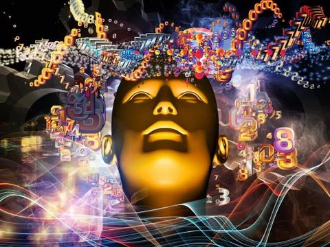 Unfolding of Digital Science Stock Illustration