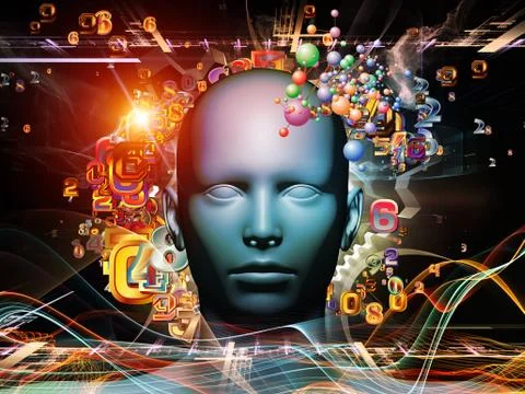 Unfolding of Digital Science Stock Illustration