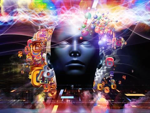 Unfolding of Digital Science Stock Illustration