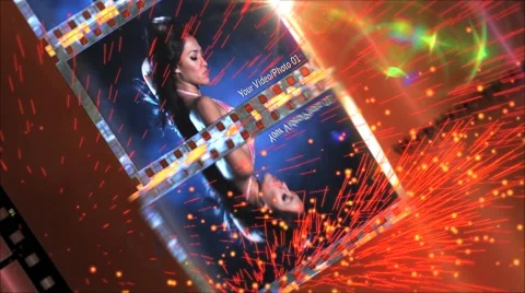 Unfolding Film Strips FX After Effects stock