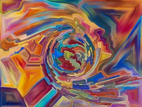 Unfolding of Fragmentation Stock Illustration