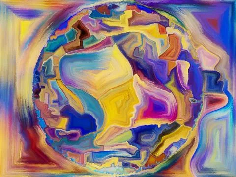 Unfolding of Fragmentation Stock Illustration