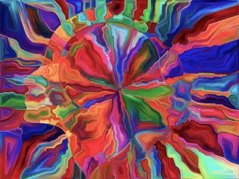 Unfolding of Fragmentation Stock Illustration