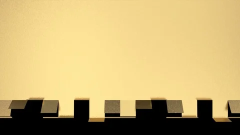 Unfolding gold elements from top to bottom - isolated on black + alpha (FULL HD) Video stock 94735644