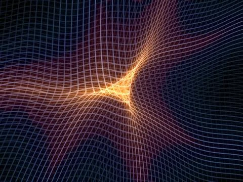 Unfolding of Grid Lines Stockillustratie