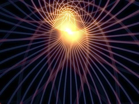 Unfolding of Grid Lines Stock Illustration