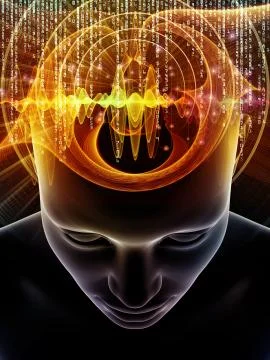 Unfolding of Human Mind 스톡 일러스트