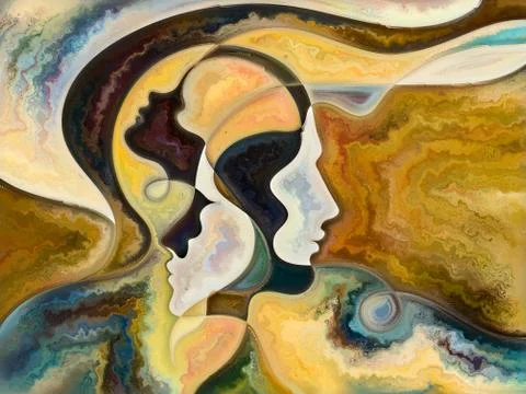 Unfolding of Inner Colors Stock Illustration