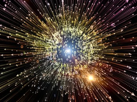 Unfolding of Integers Stock Illustration