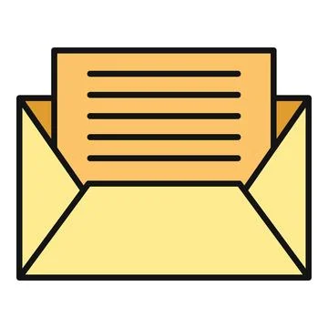 Unfolding letter communicating important message through mail Illustrazione stock