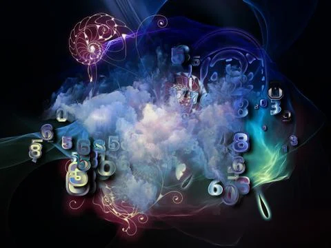 Unfolding of Math Visualization Illustrazione stock