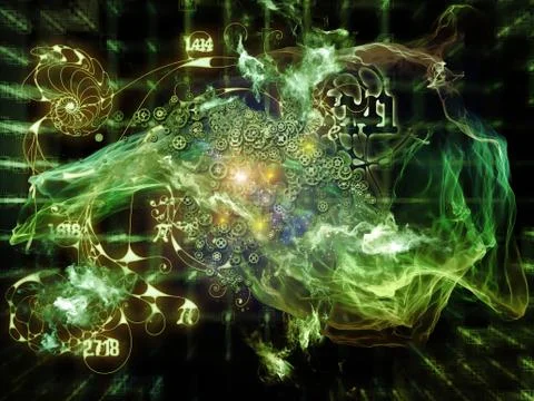 Unfolding of Math Visualization 스톡 일러스트