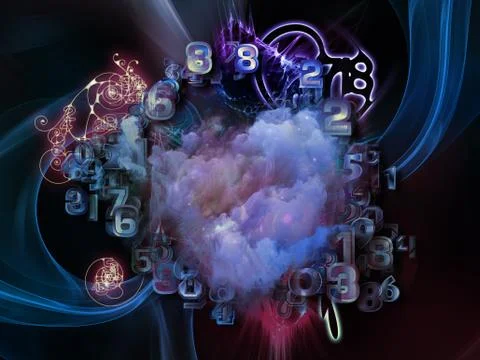 Unfolding of Math Visualization Stock Illustration