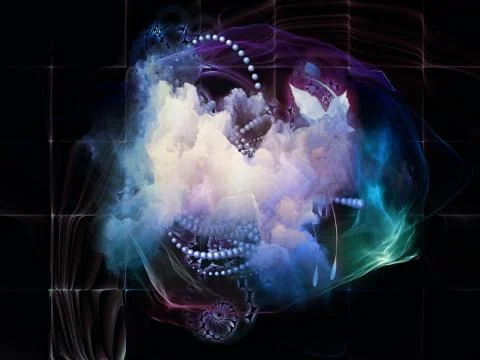 Unfolding of Math Visualization Stockillustratie