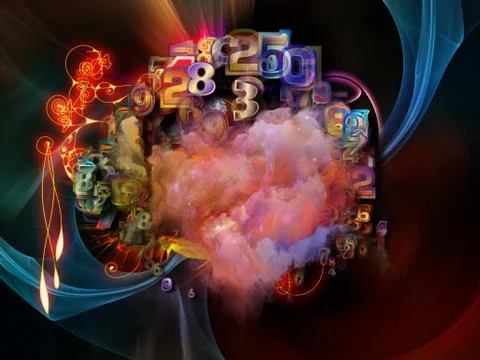 Unfolding of Math Visualization Stock Illustration
