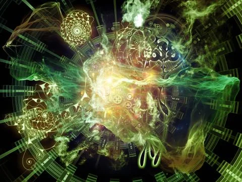 Unfolding of Math Visualization Gratis stockillustratie