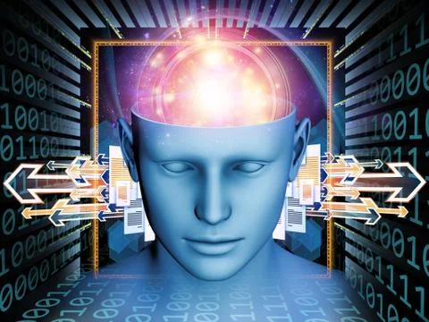 Unfolding of the Mind Stock Illustration