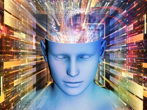 Unfolding of the Mind Stock Illustration