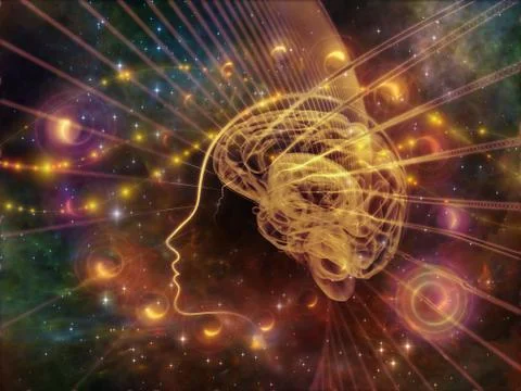 Unfolding of the Mind Stock Illustration