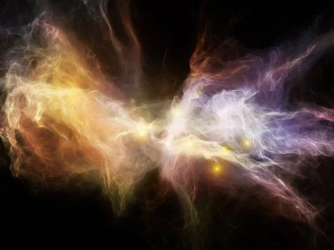 Unfolding of Nebulae Stock Illustration