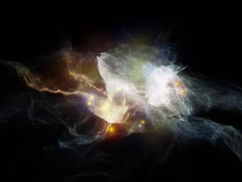 Unfolding of Nebulae Stock Illustration