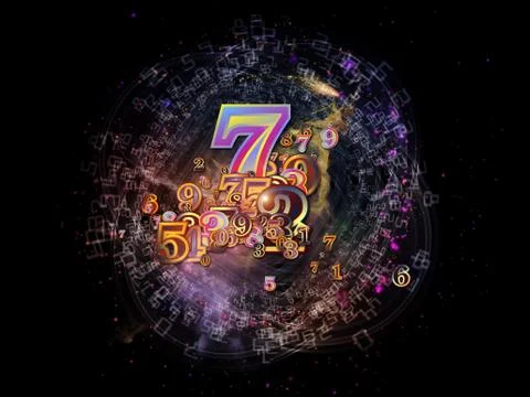 Unfolding of Numbers Stock Illustration