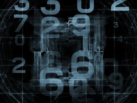 Unfolding of Numbers Stock Illustration