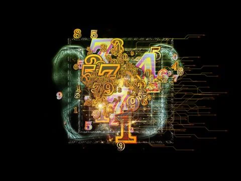 Unfolding of Numbers イラスト素材