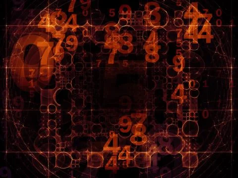 Unfolding of Numbers Stockillustratie