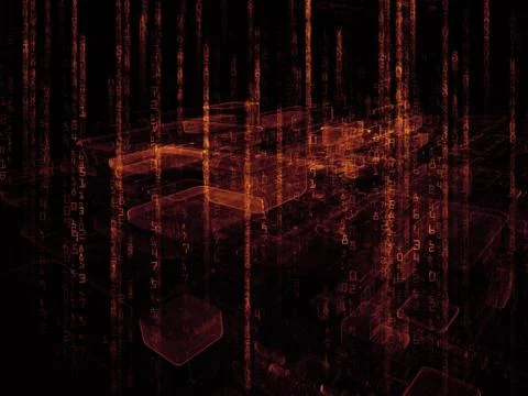 Unfolding of Numbers Stock Illustration