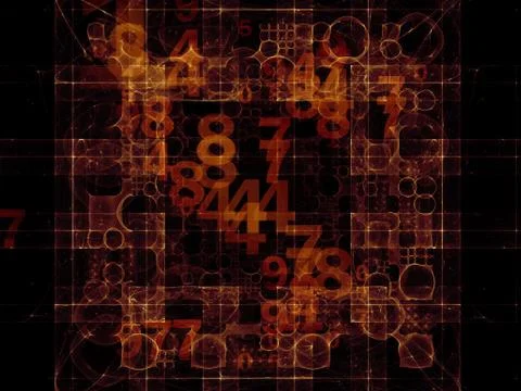 Unfolding of Numbers Stockillustratie