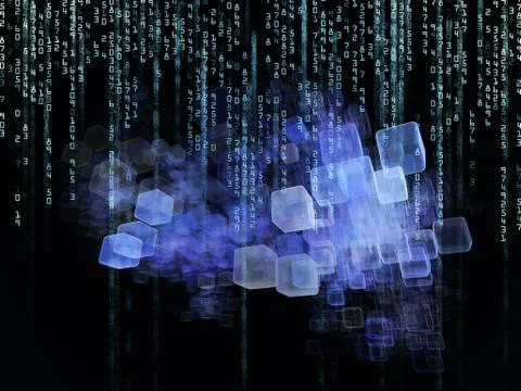 Unfolding of Numbers Stock Illustration