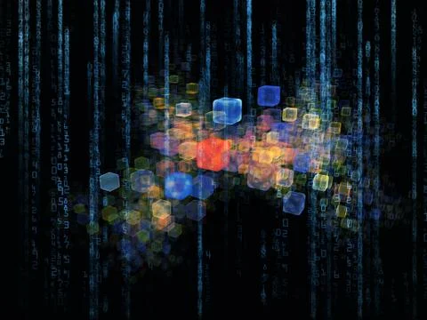 Unfolding of Numbers 스톡 일러스트