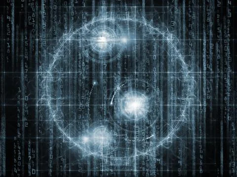 Unfolding of Numbers 스톡 일러스트