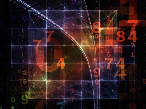 Unfolding of Numbers イラスト素材