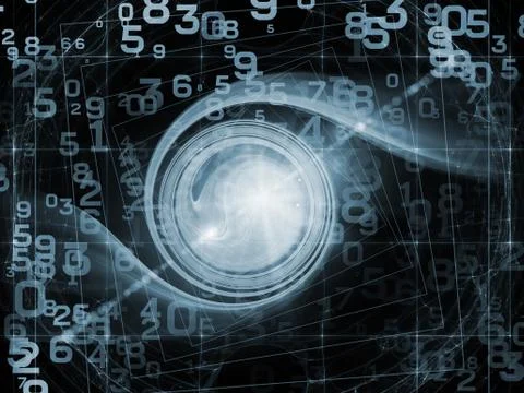 Unfolding of Numbers Stock Illustration